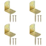 VIDAXL Supports de panneau de cloture 4 pcs Forme en L Metal galvanise