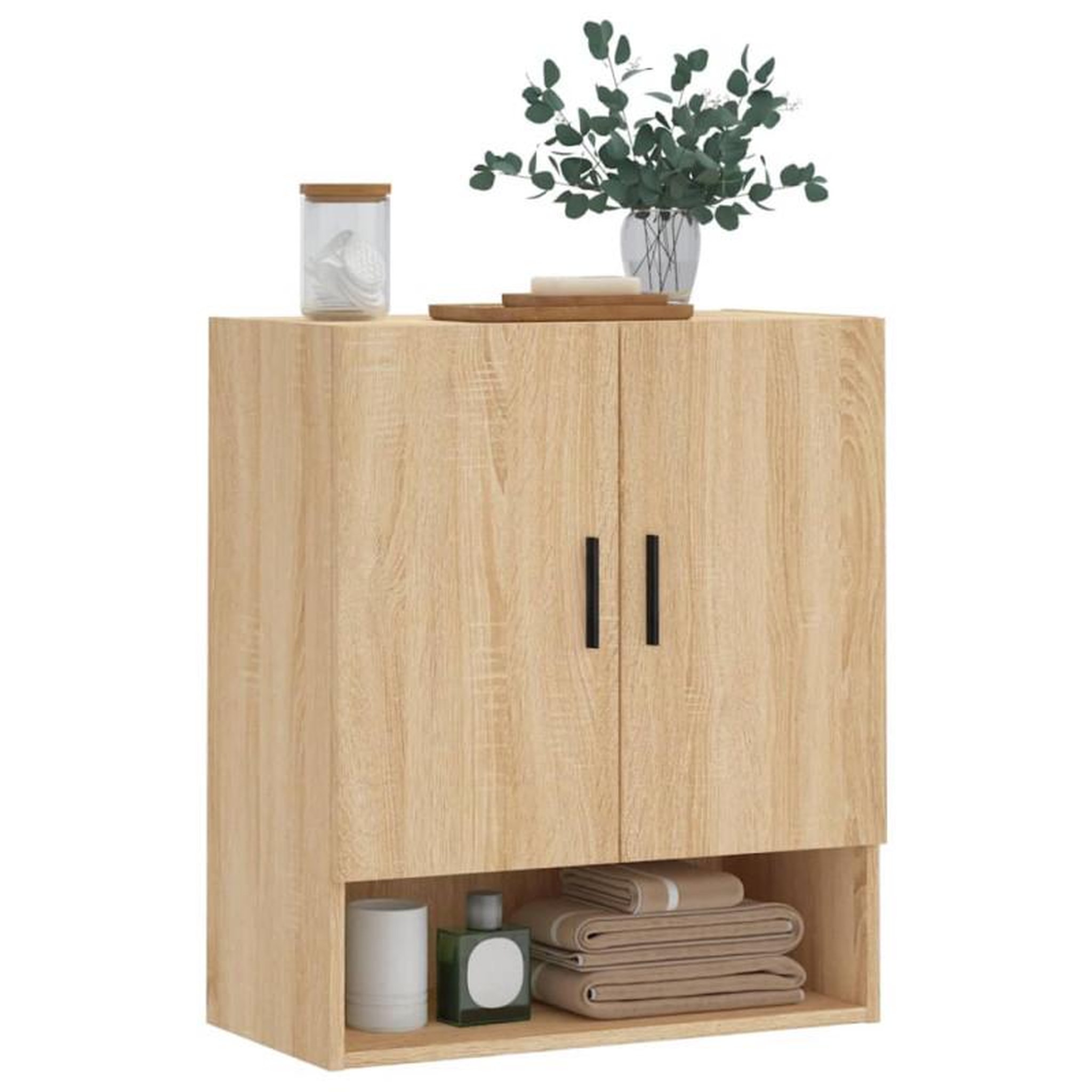 Voir la diapositive 3 : VIDAXL Armoire murale chêne sonoma 60x31x70 cm bois d ingénierie