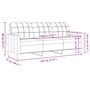 Voir la diapositive 6 : VIDAXL Canape a 3 places Gris clair 180 cm Velours