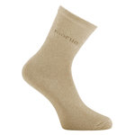TWINDAY Paire de chaussettes lurex femme à paillettes message osé Morue. Coloris disponibles : Beige