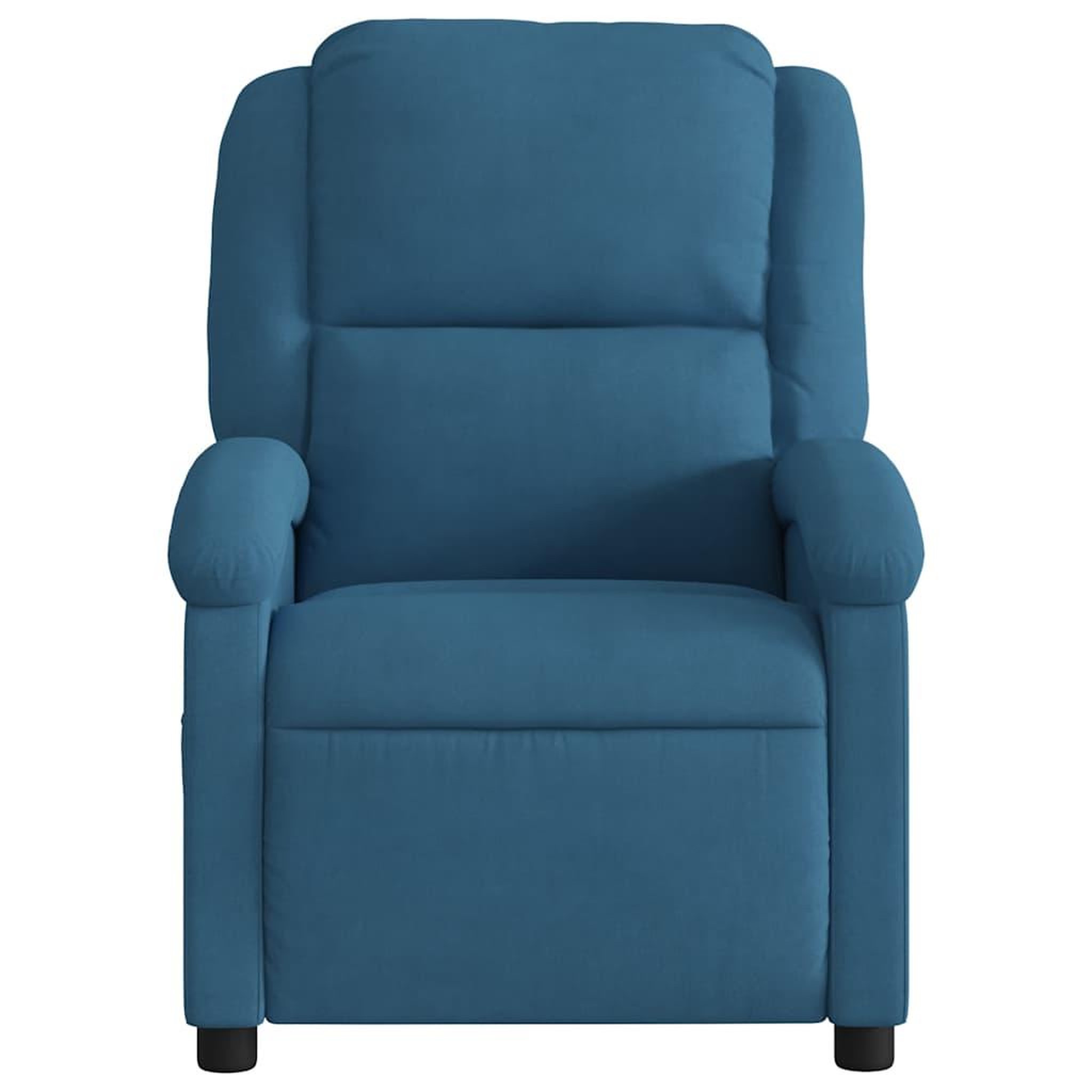 Voir la diapositive 4 : VIDAXL Fauteuil inclinable de massage bleu velours