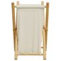 Voir la diapositive 4 : VIDAXL Panier a linge blanc creme 41,5x36x63,5 cm bambou