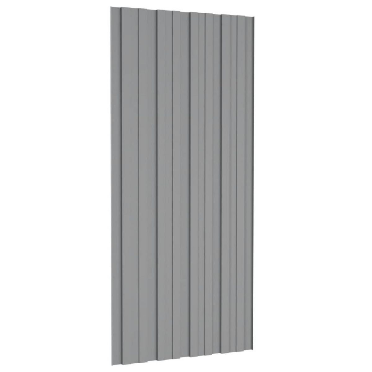 VIDAXL Panneaux de toiture 12 pcs Acier galvanise Gris 100x45 cm