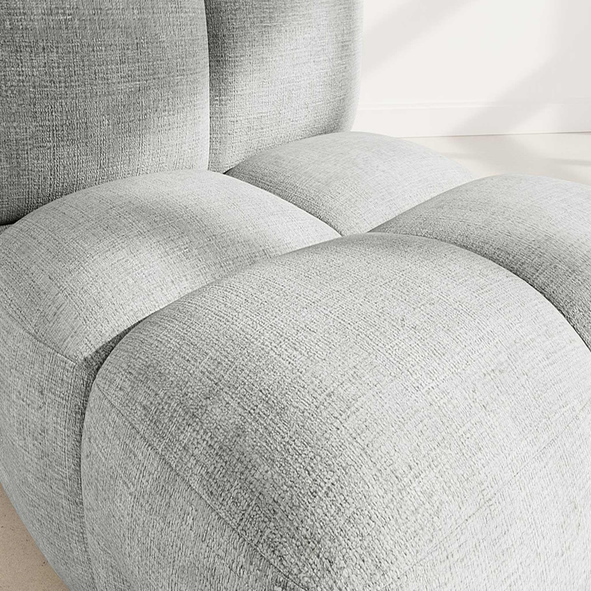 Voir la diapositive 4 : LISA DESIGN Grace - module d'assise en velours texturé