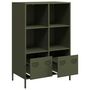 Voir la diapositive 4 : VIDAXL Buffet haut vert olive 68x39x103,5 cm acier