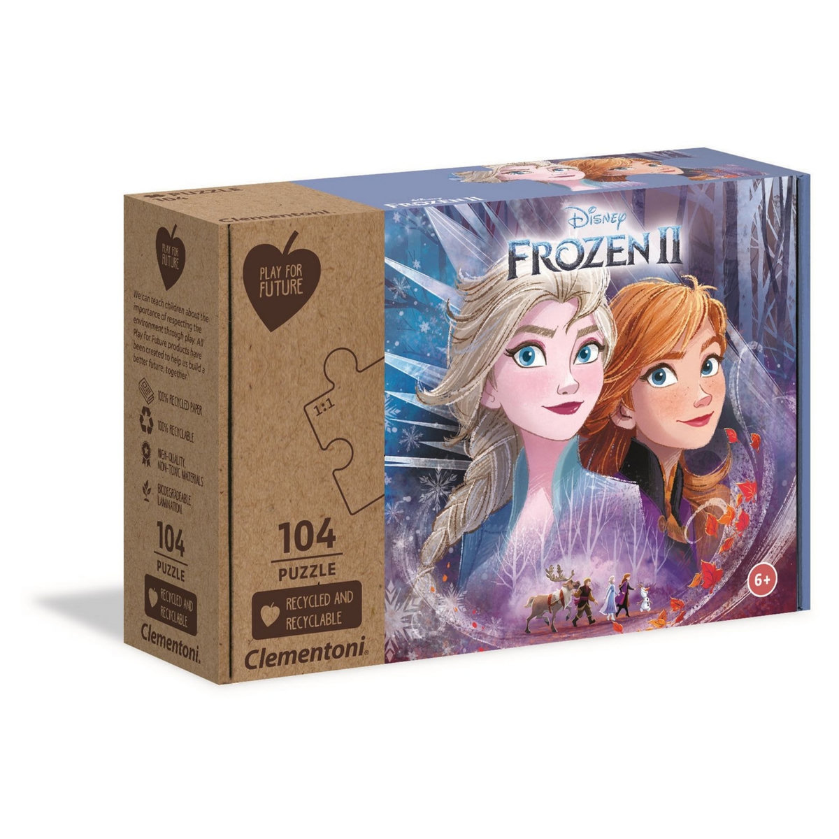 CLEMENTONI Puzzle 104 pièces La reine des neiges 2 pas cher - Auchan.fr
