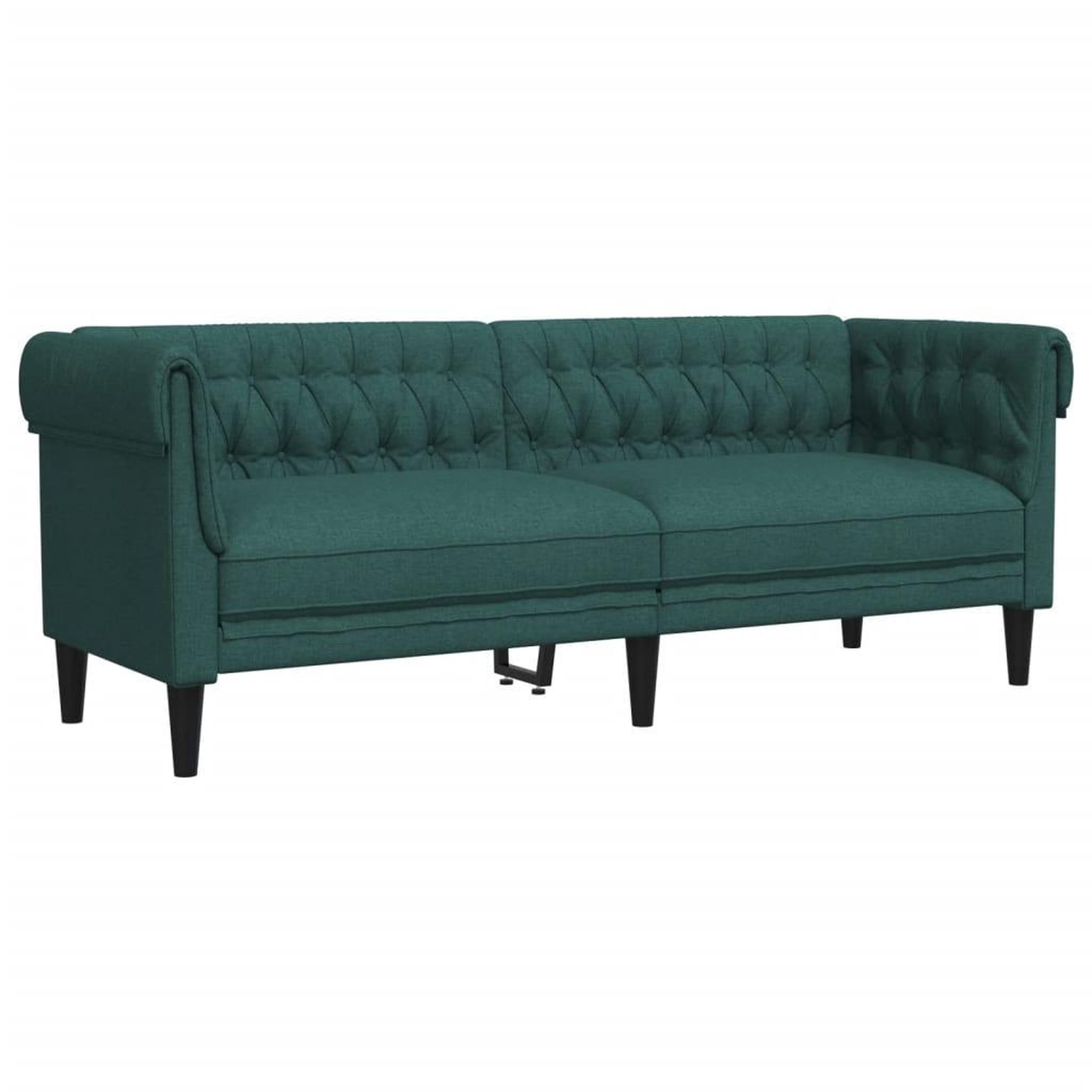Voir la diapositive 5 : VIDAXL Ensemble de canapes 2 pcs vert fonce tissu