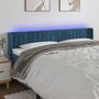 Voir la diapositive 1 : VIDAXL Tete de lit a LED Bleu fonce 203x16x78/88 cm Velours