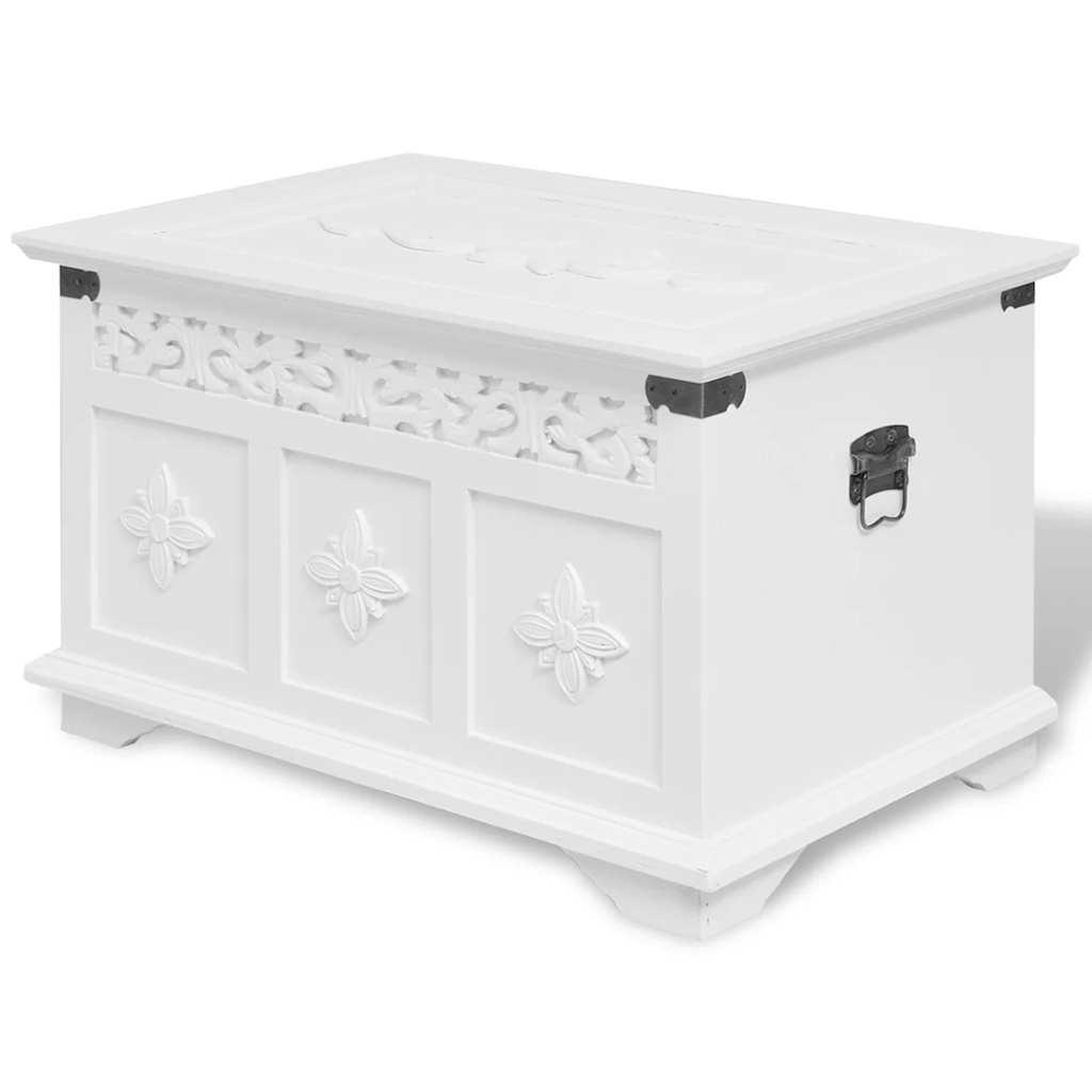 Voir la diapositive 4 : VIDAXL Ensemble de deux coffres de rangement Blanc