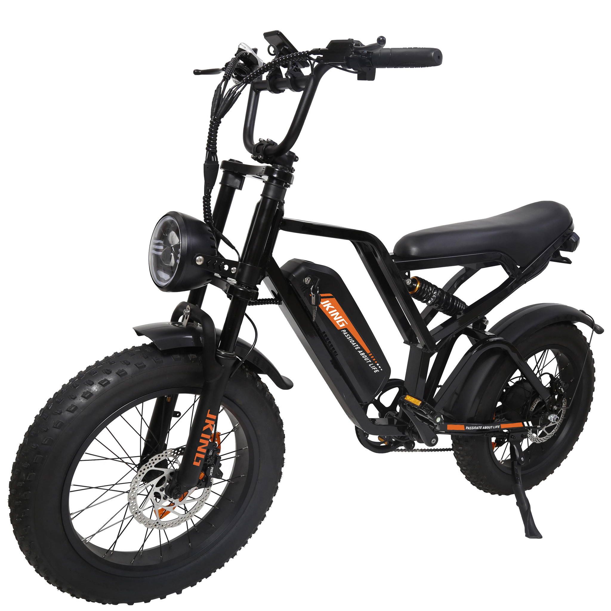 Voir la diapositive 2 : JKING Vélo électrique tout-terrain fat bike jking fxh009, batterie 48 v 15,6 ah