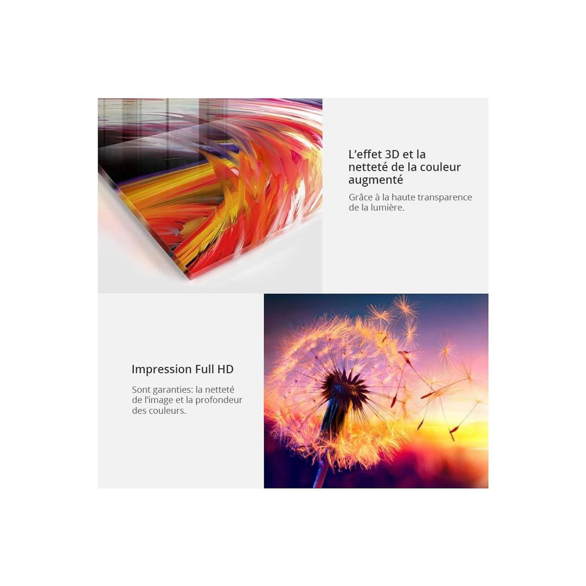 Paris Prix Tableau sur Verre Acrylique  Oriental Composition