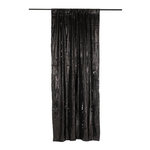Paris Prix Rideau à Passants  Sequin  125x250cm Noir & Argent
