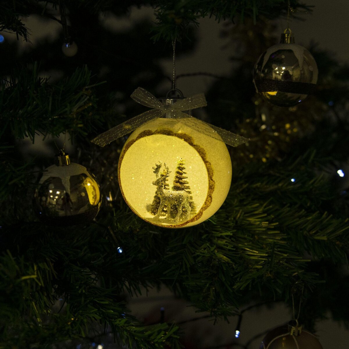 WERKAPRO Boule de renne lumineuse  10 x 8 x 12 cm