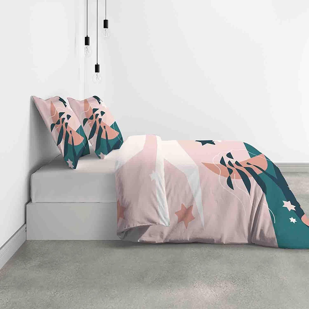 Les Ateliers du Linge Parure de housse de couette 100% coton 57fils heol