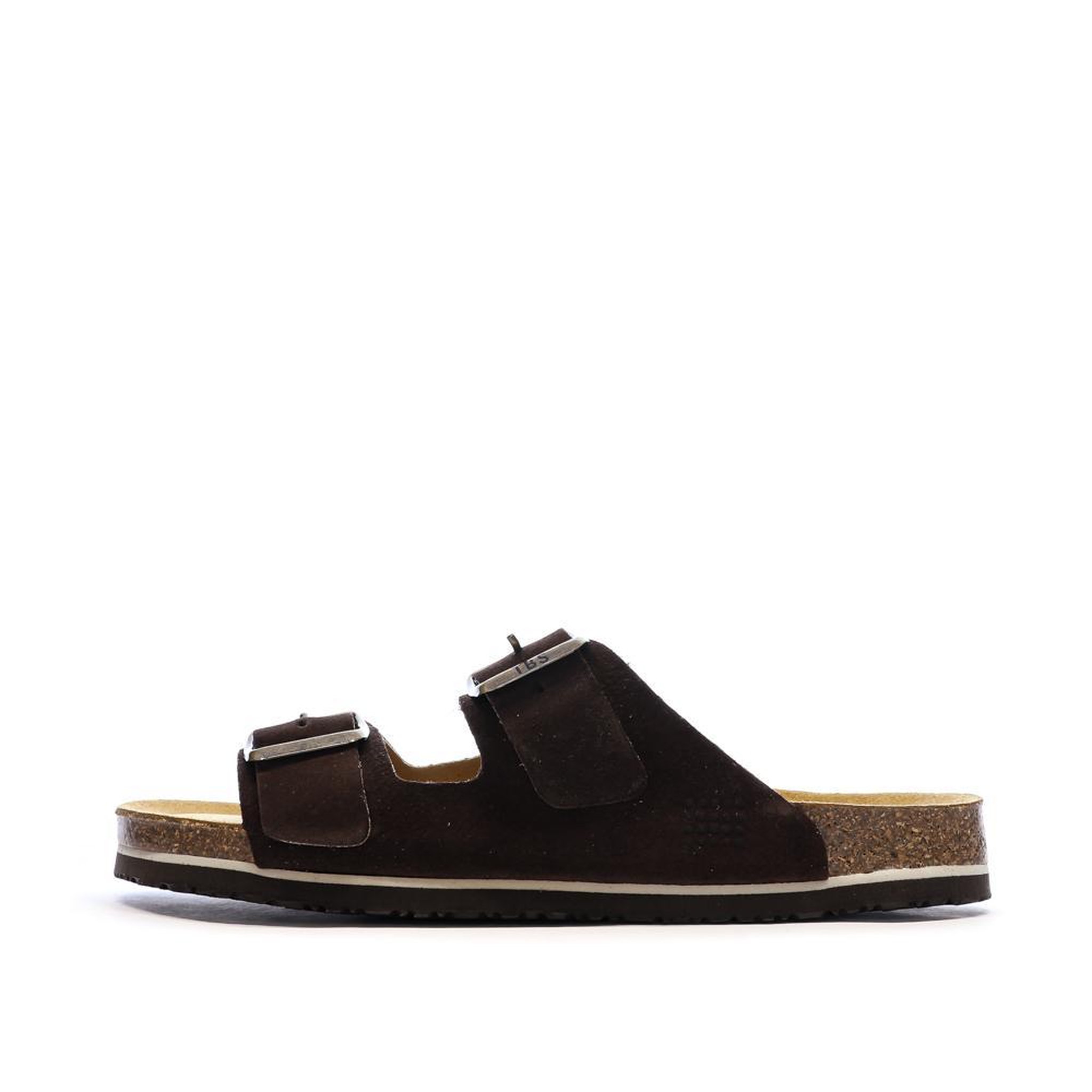 TBS Sandales marron homme tbs mule cow split suede quatar. Coloris disponibles : Marron