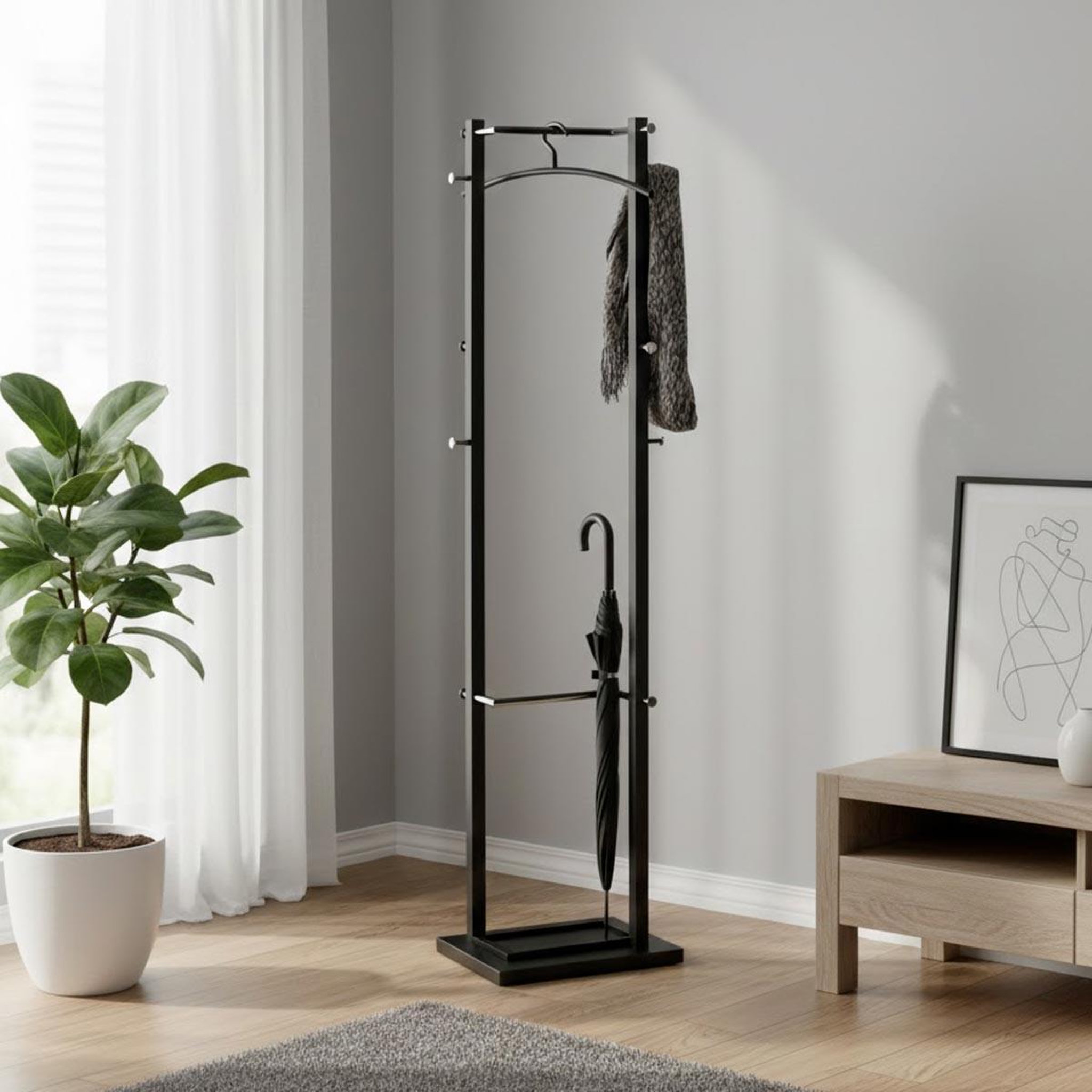 Voir la diapositive 4 : Paris Prix Porte-manteau design  harry  175cm noir