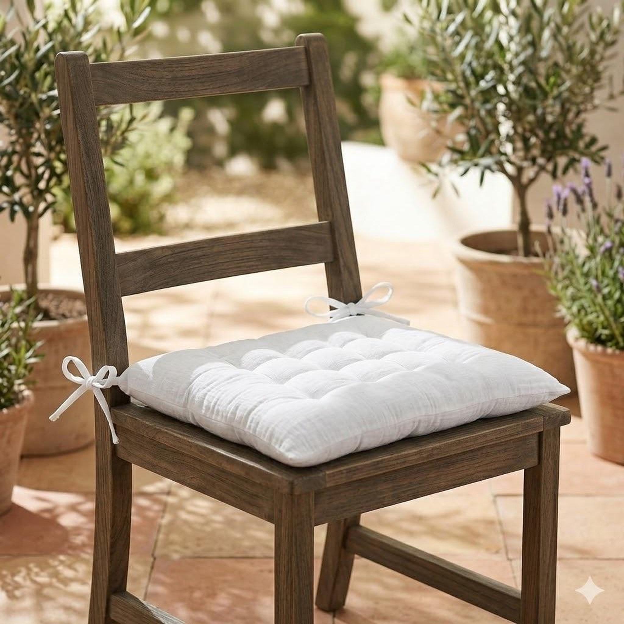 Voir la diapositive 2 : Eden Assise de chaise matelassée en coton pop colors