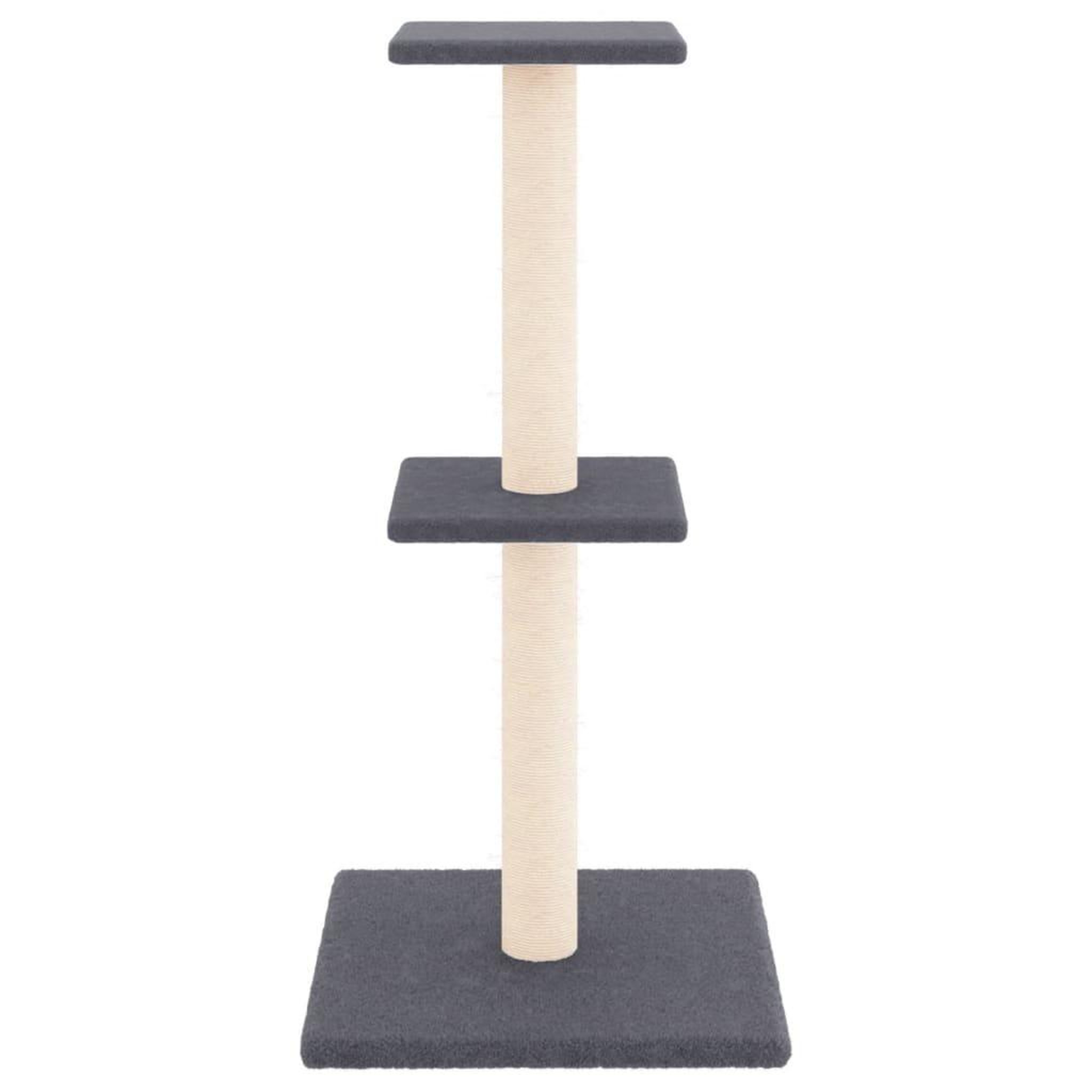 Voir la diapositive 3 : VIDAXL Arbre a chat avec griffoirs en sisal gris fonce 73 cm