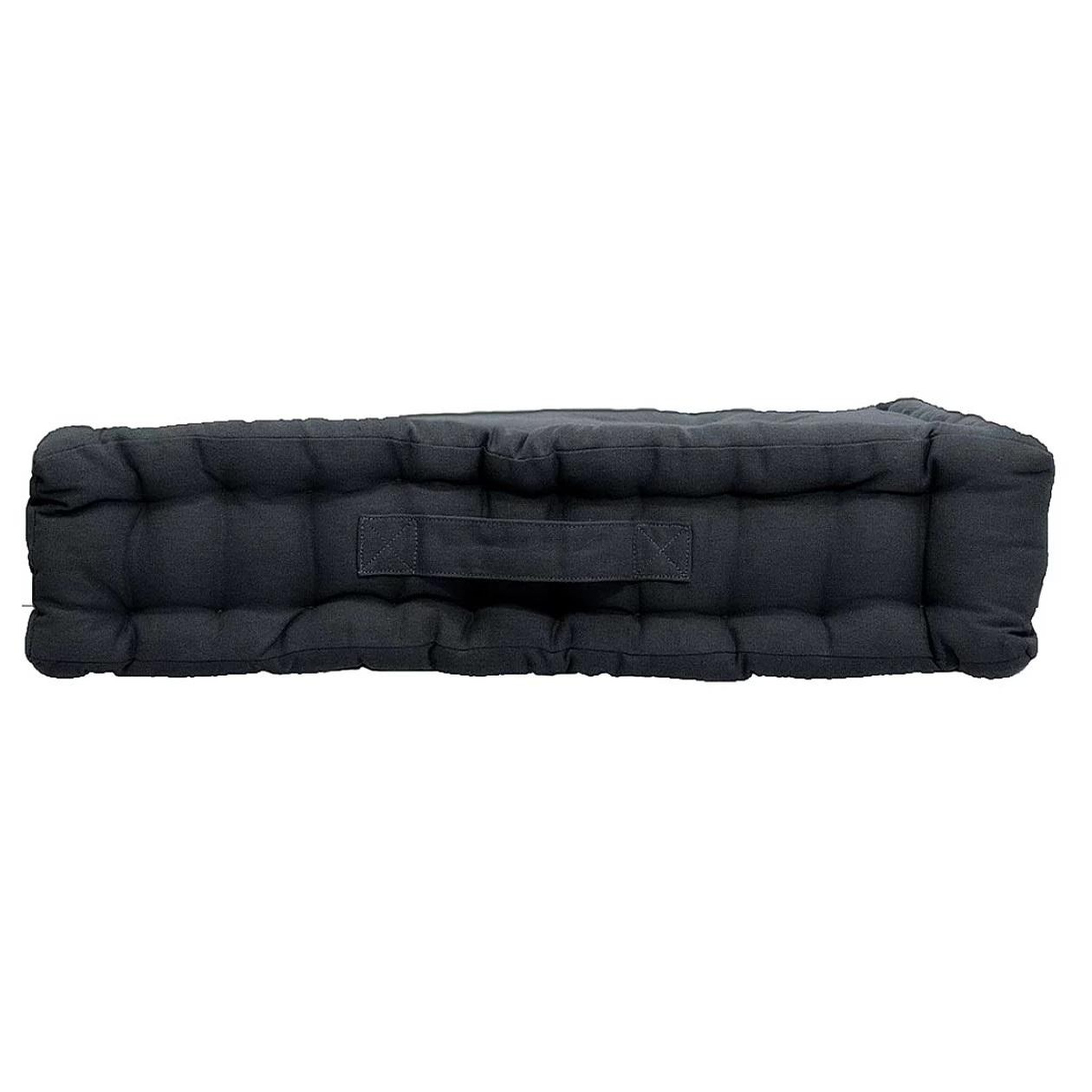 Voir la diapositive 2 : Eden Coussin de sol uni en coton panama