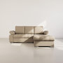 Voir la diapositive 6 : BEST MOBILIER Bianca - canapé d'angle droit 4 places convertible avec coffre en tissu texturé