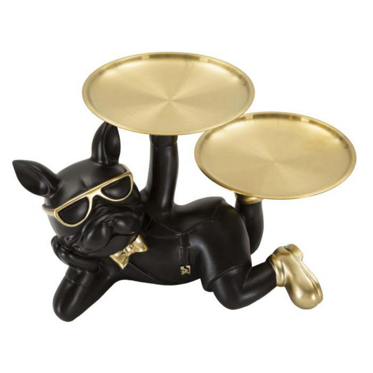 Paris Prix Vide-Poche Statuette Chien  Dog Rover  23cm Noir