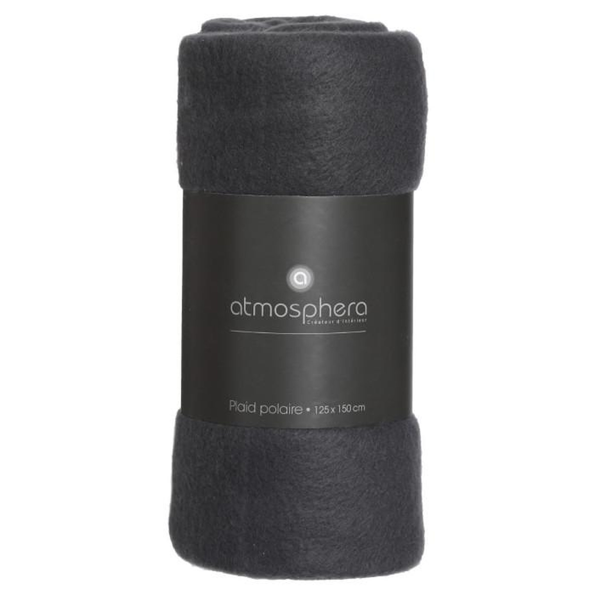 Voir la diapositive 4 : ATMOSPHERA Plaid Polaire  Jeremy  125x150cm Gris Foncé