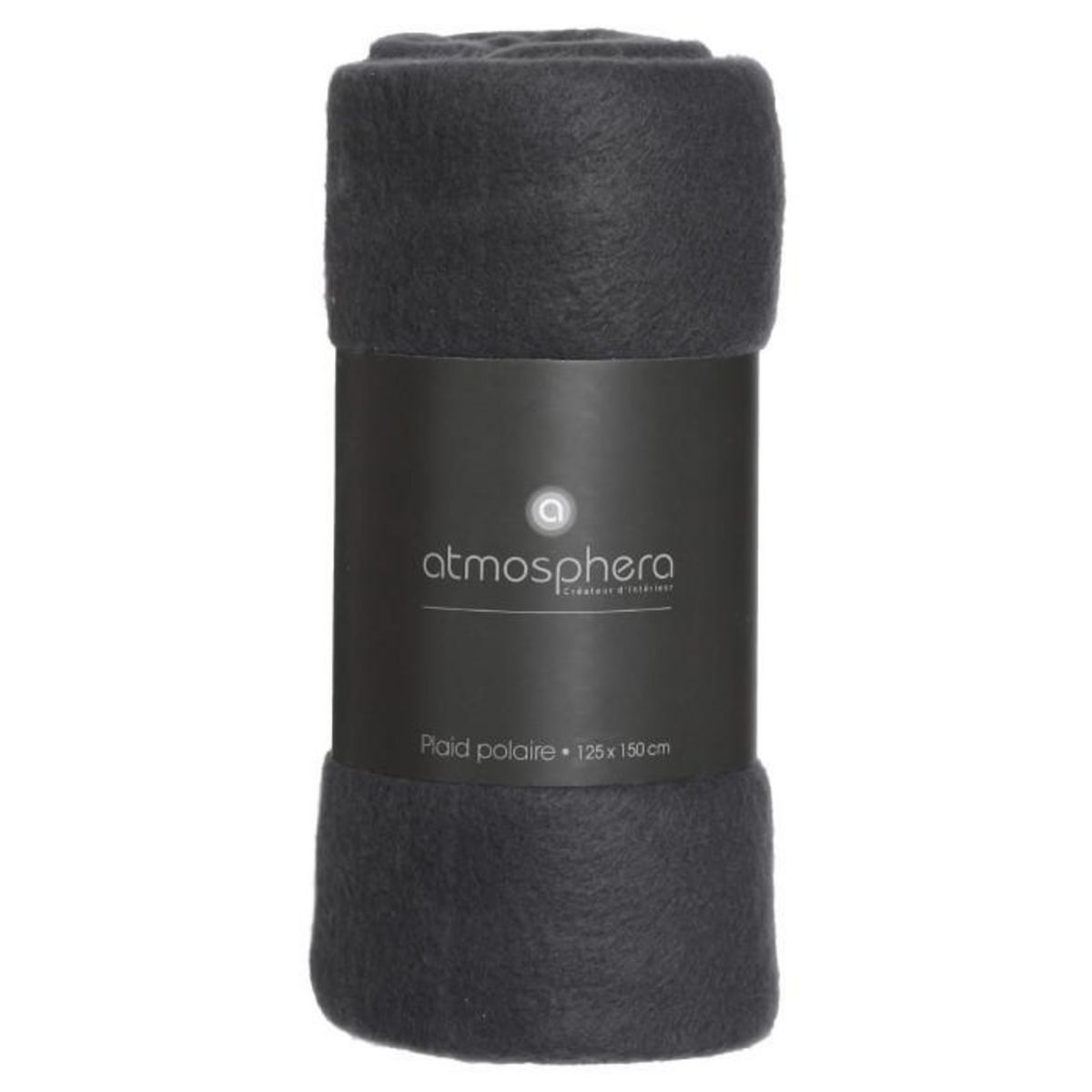 ATMOSPHERA Plaid Polaire  Jeremy  125x150cm Gris Foncé