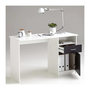 Voir la diapositive 2 : FMD Bureau JACKSON - Décor blanc P/noir - L123 x H76,5 x P50 cm - Fabriqué en Allemagne