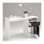 Voir la diapositive 2 : FMD Bureau JACKSON - Décor blanc P/noir - L123 x H76,5 x P50 cm - Fabriqué en Allemagne