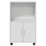 Voir la diapositive 4 : VIDAXL Armoire a roulettes blanc 55x40x91 cm bois d'ingenierie