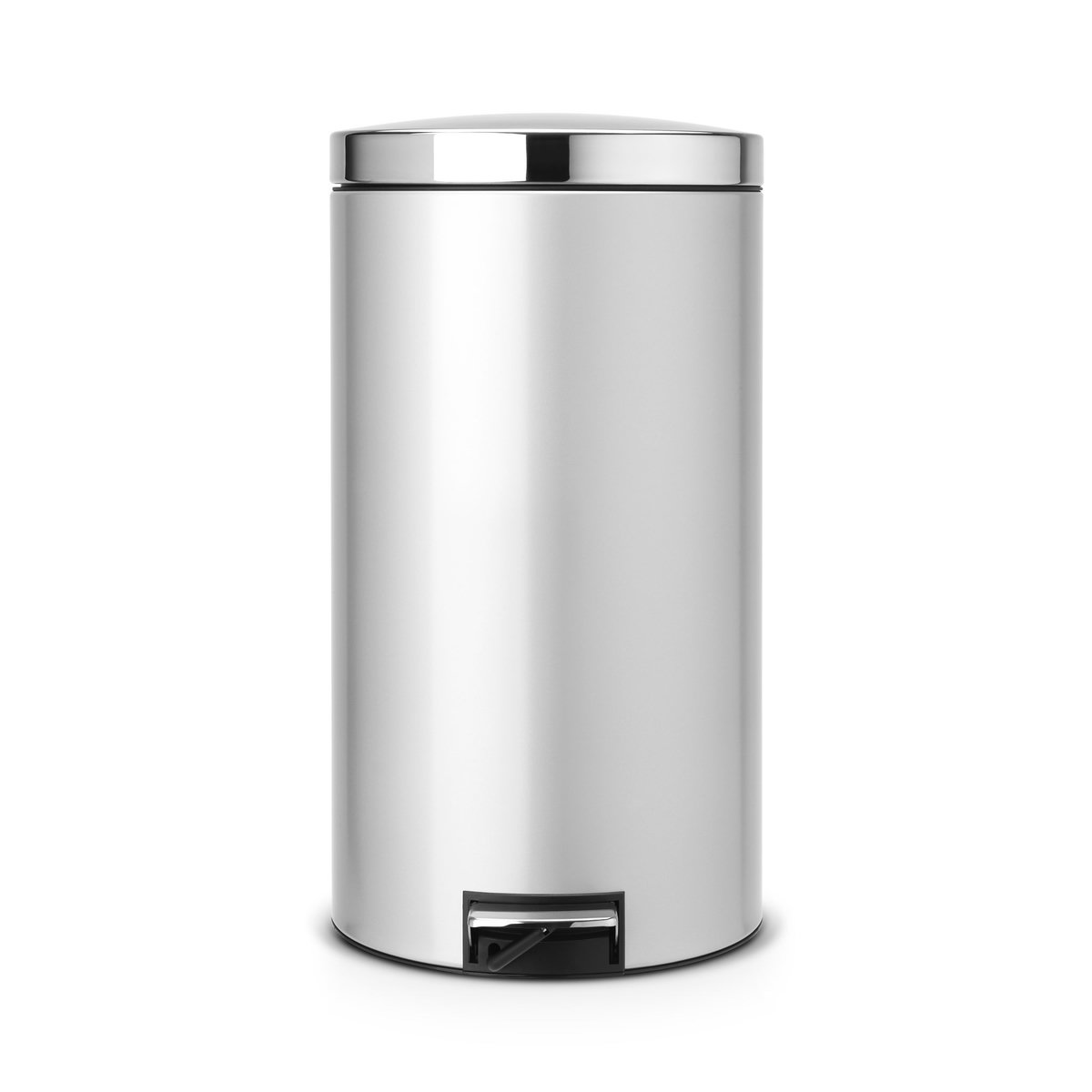 BRABANTIA Poubelle à pédale 45L, seau intégré Metallic Grey