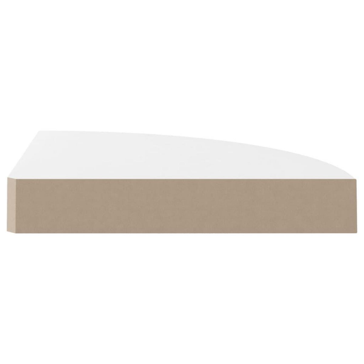 VIDAXL Etagere d'angle flottante blanc brillant 25x25x3,8 cm MDF