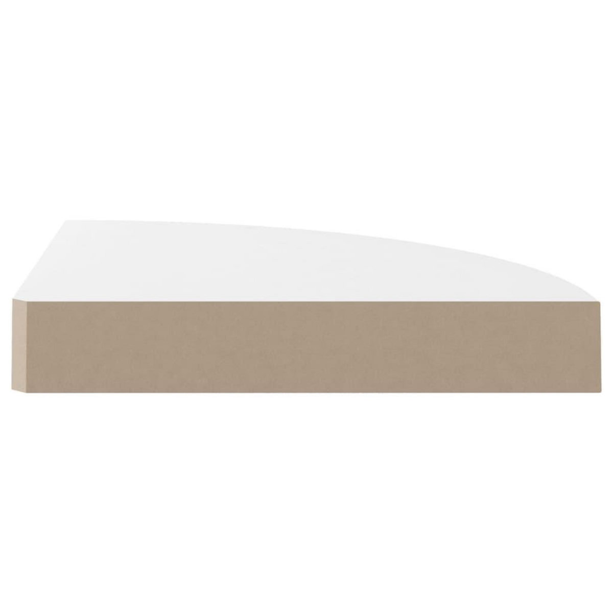 VIDAXL Etagere d'angle flottante blanc brillant 25x25x3,8 cm MDF