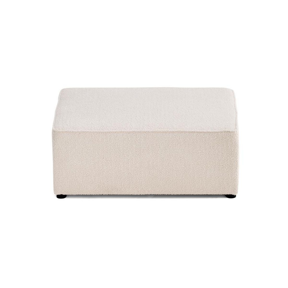 BEST MOBILIER Topaze - pouf - en tissu bouclette