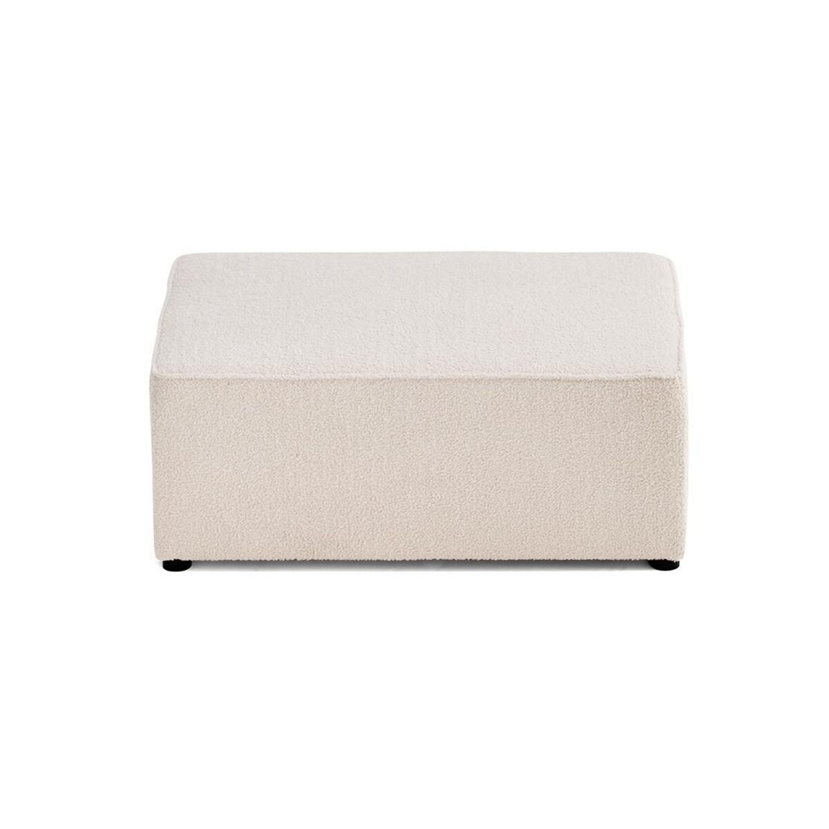 BEST MOBILIER Topaze - pouf - en tissu bouclette