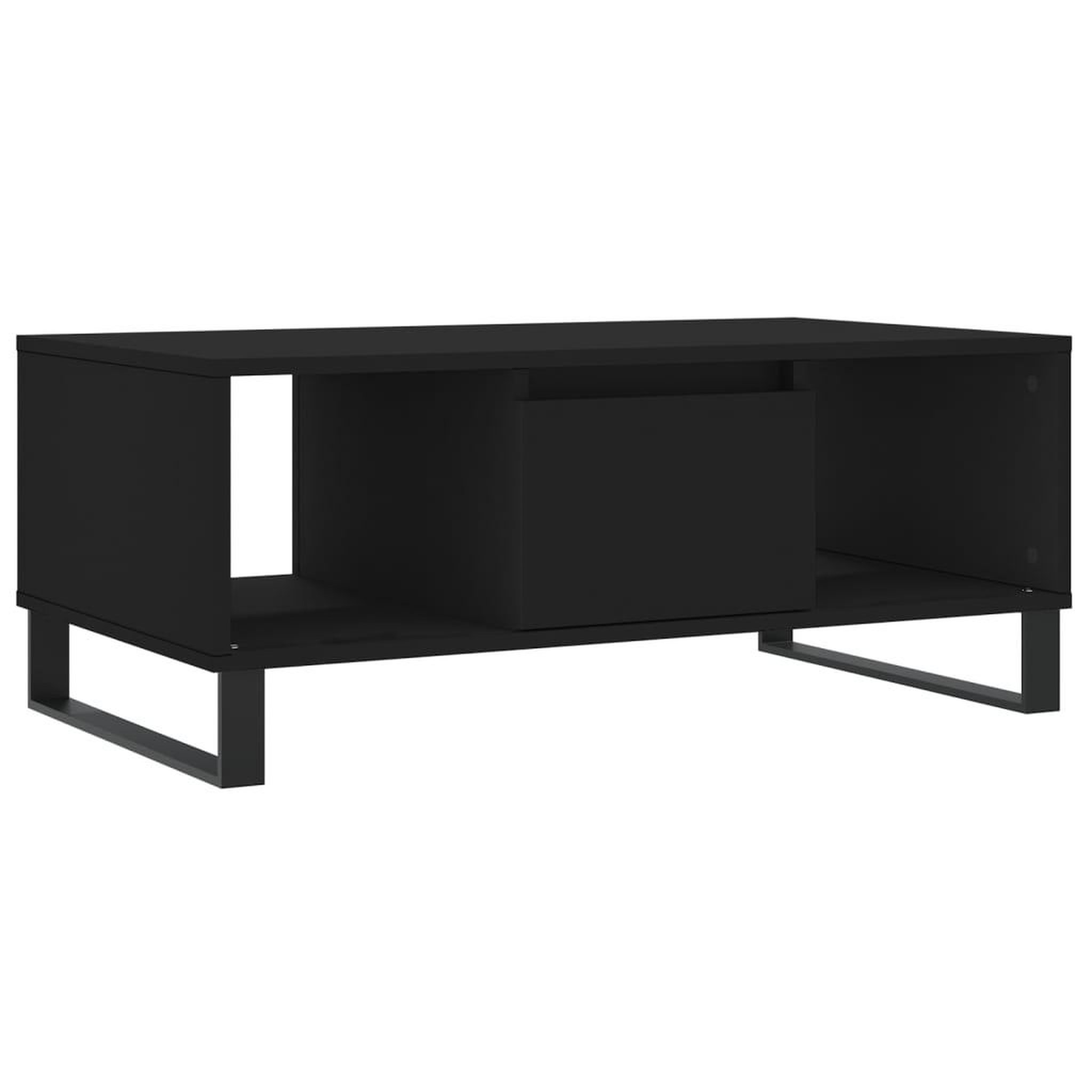 Voir la diapositive 2 : VIDAXL Table basse Noir 90x50x36,5 cm Bois d'ingenierie