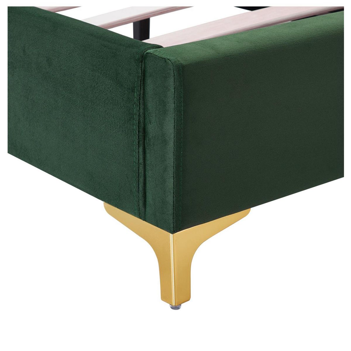 IDIMEX Lit double GLAMOUR, 140x190 cm, capitonné avec sommier, revêtement en velours