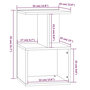 Voir la diapositive 6 : VIDAXL Table de chevet Sonoma gris 35x35x55 cm Bois d'ingenierie