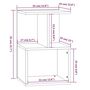 Voir la diapositive 6 : VIDAXL Table de chevet Sonoma gris 35x35x55 cm Bois d'ingenierie