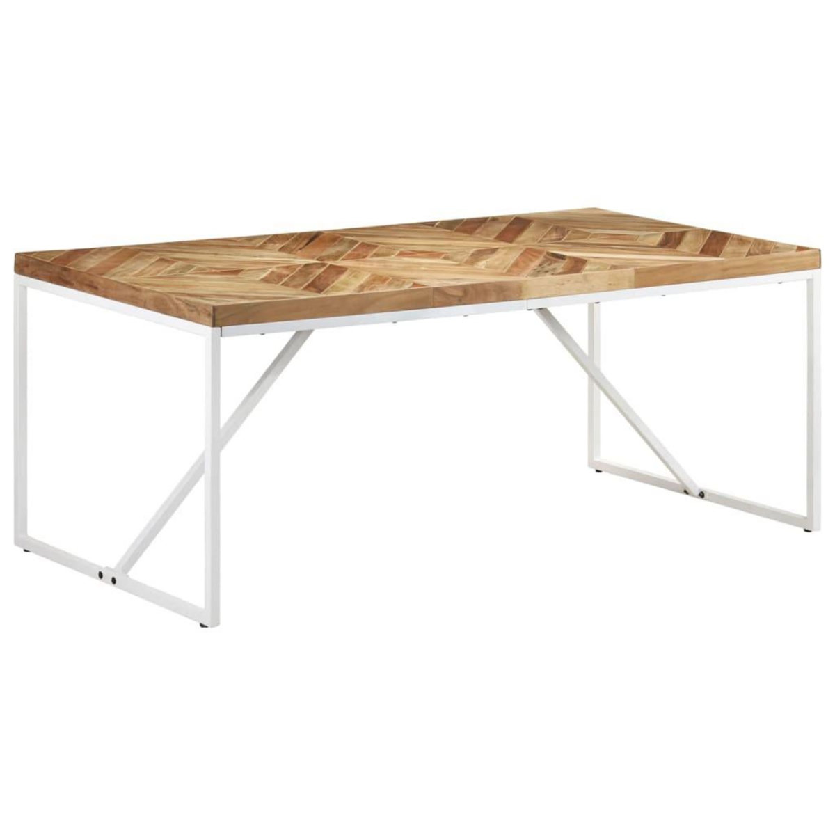 VIDAXL Table a manger 180x90x76 cm Bois massif d'acacia et de manguier