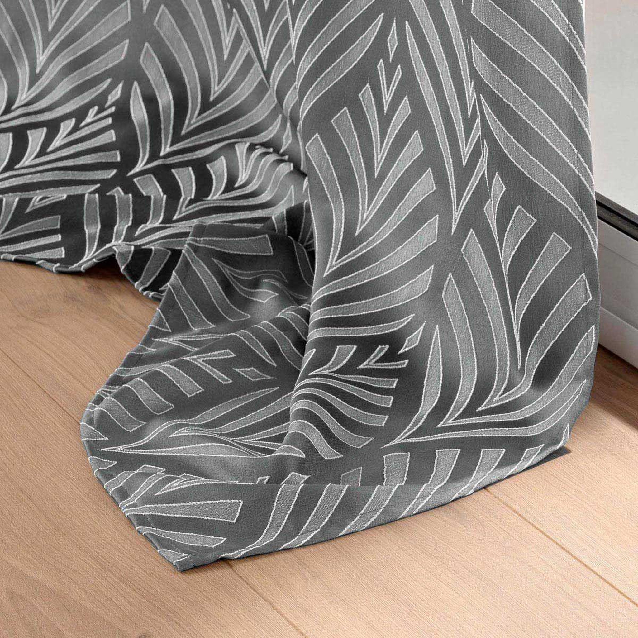 Voir la diapositive 3 : Douceur d'Intérieur Rideau à œillets jacquard  victoria  140x260cm gris