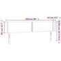 Voir la diapositive 6 : VIDAXL Tete de lit a LED Cappuccino 203x16x78/88 cm Similicuir
