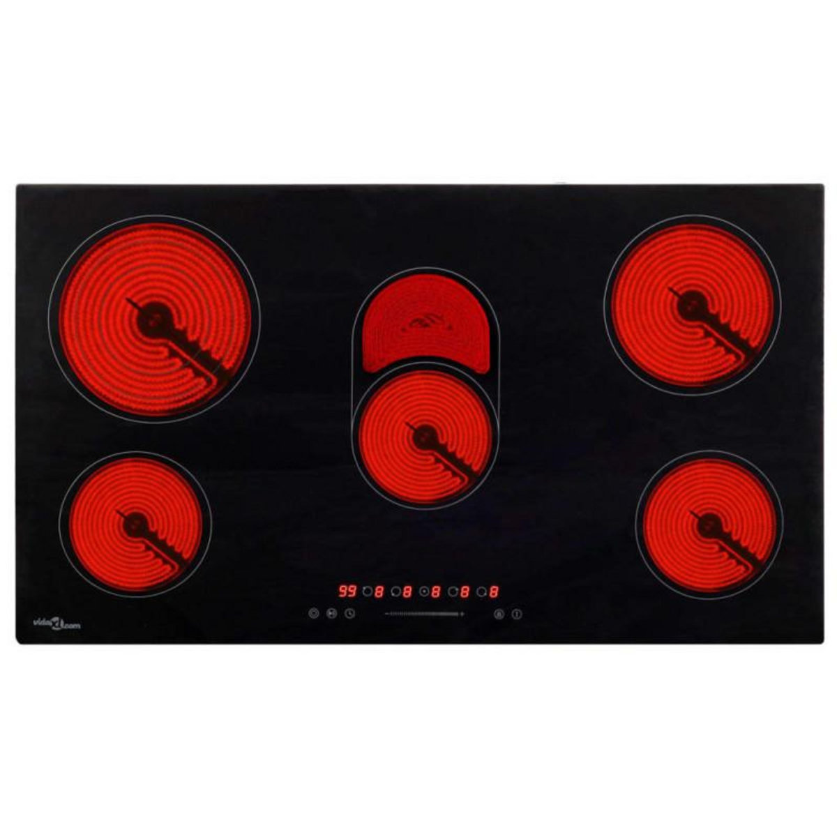 VIDAXL Plaque de cuisson Céramique 5 brûleurs Contrôle tactile 8500 W
