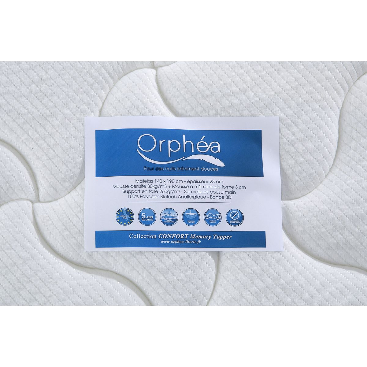 Matelas mémoire de forme 160x200cm MORPHEA