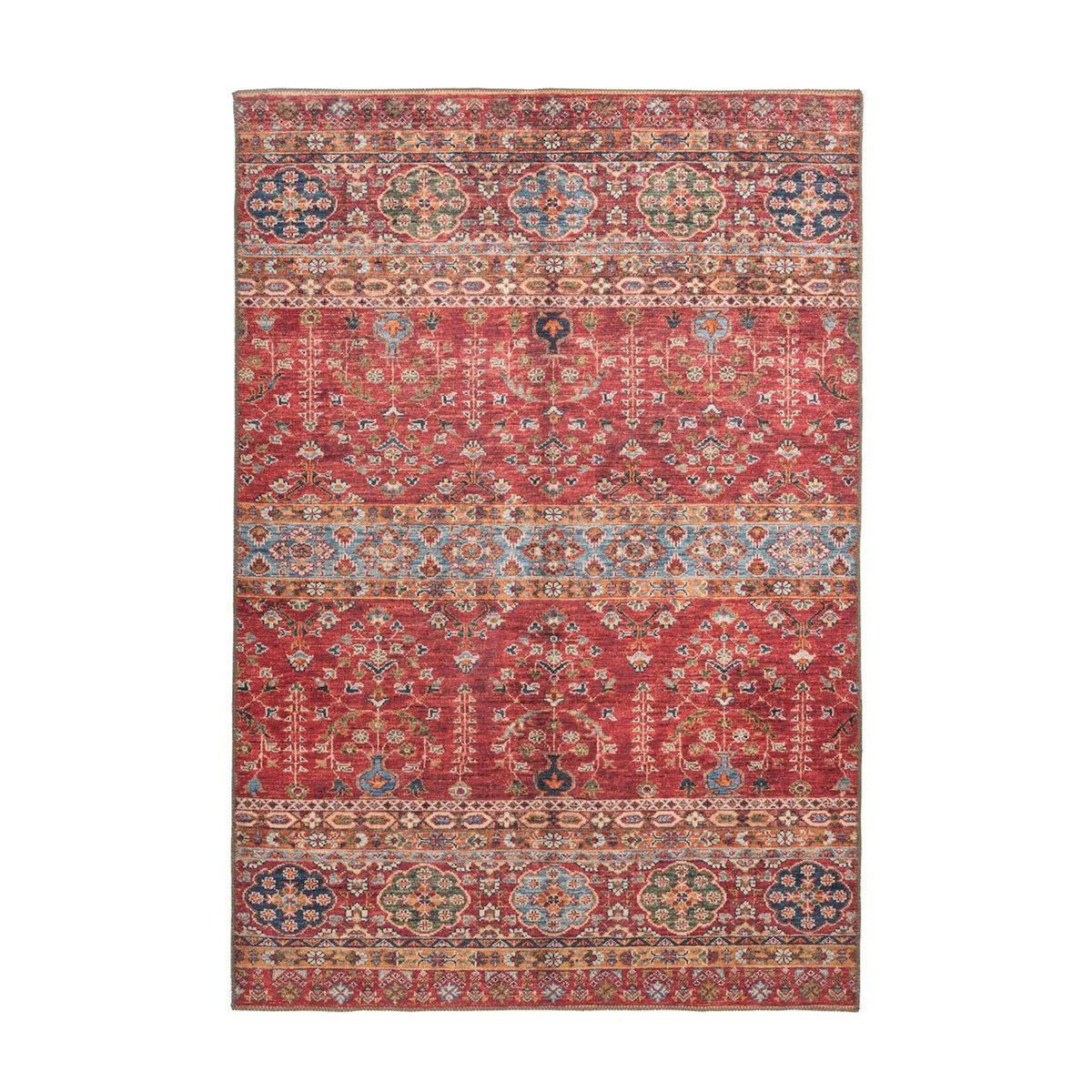 Paris Prix Tapis Tissé Imprimé Ethnique  Fayo  Rouge