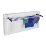 Leifheit LEIFHEIT 81413 sechoir a suspendre Quartett 42 Sechoir mural reglable extensible et compact en aluminium, interieur et exterieur