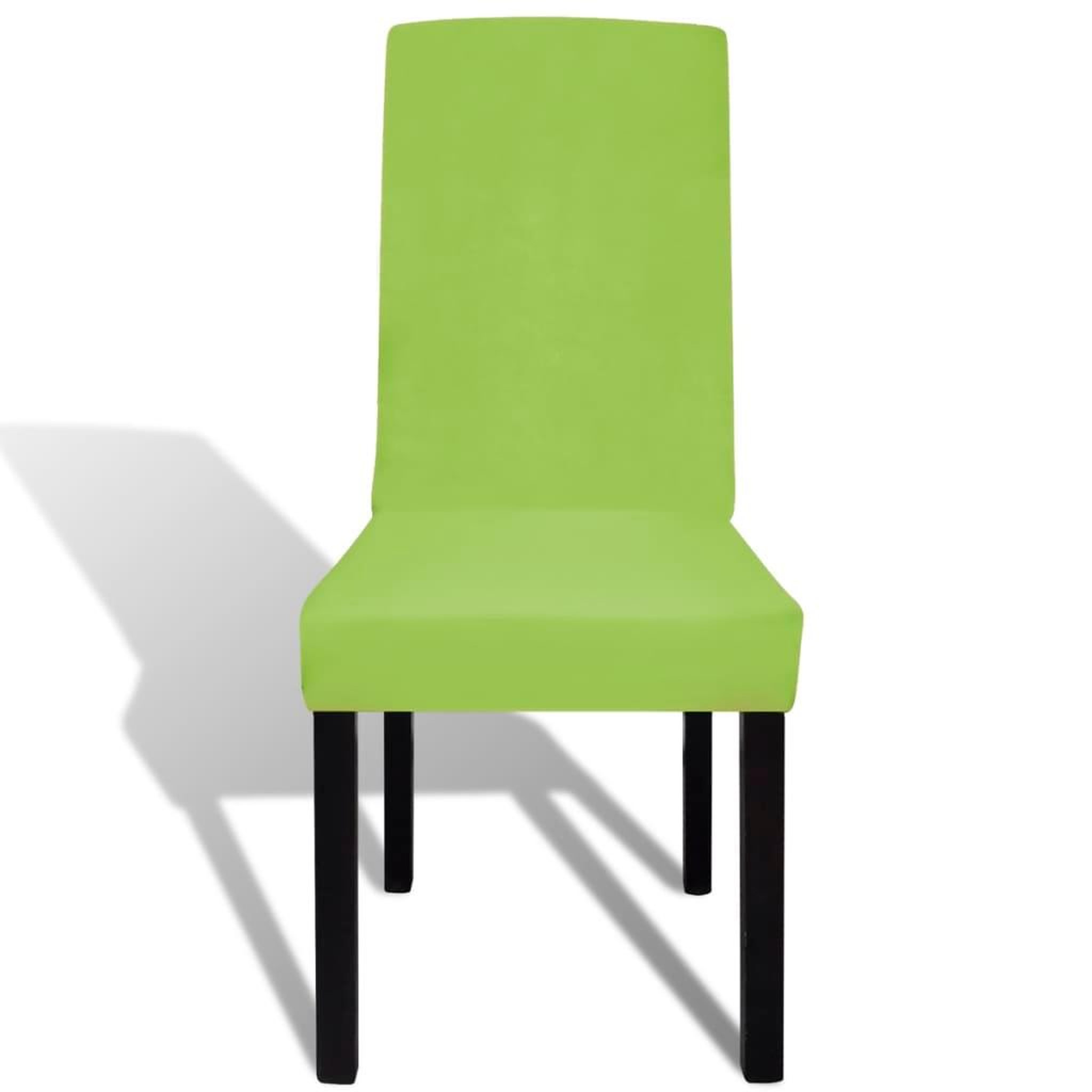 Voir la diapositive 3 : VIDAXL Housse de chaise droite extensible 4 pcs vert