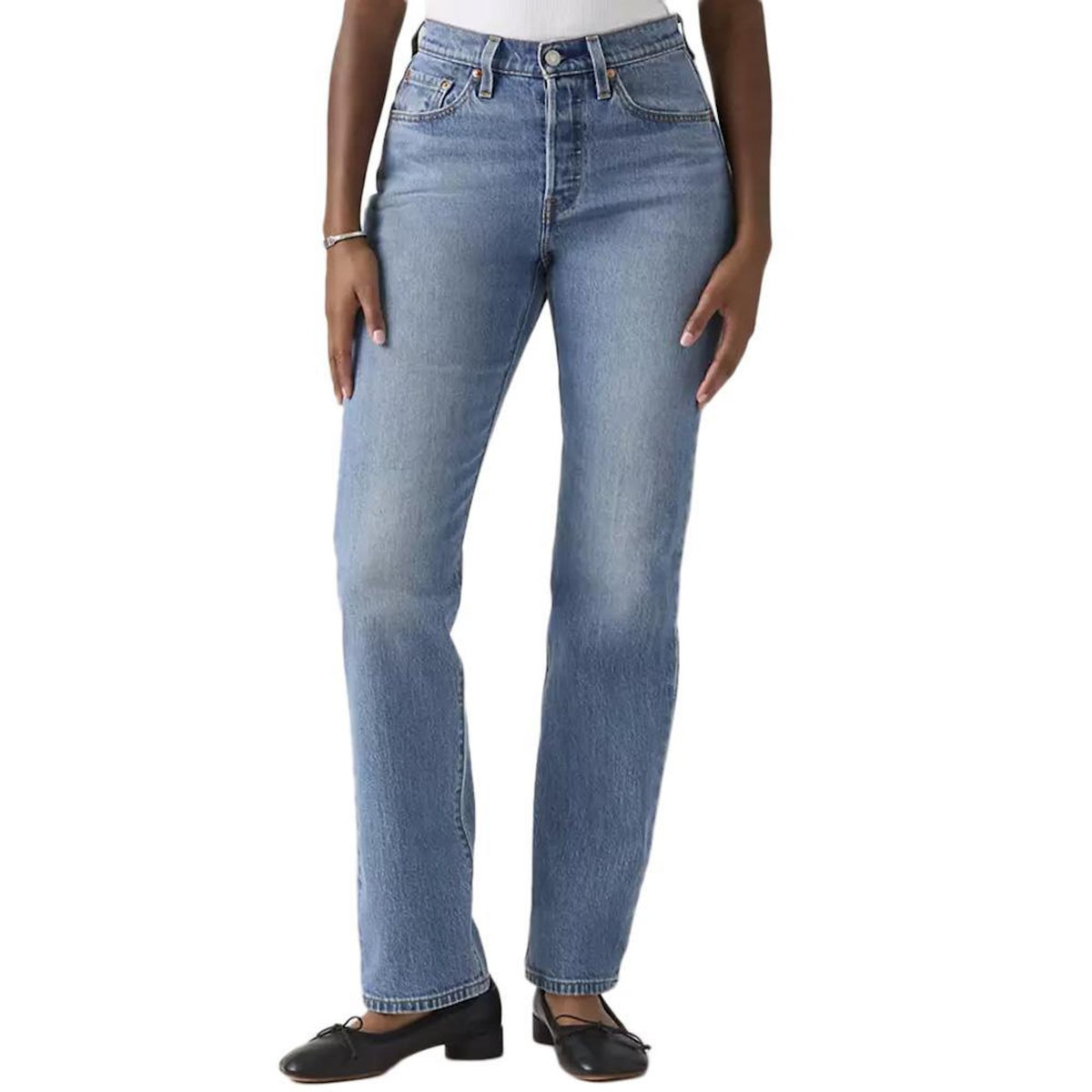 Levi's 501 Jean  Clair Femme Levi's Indigo Curve