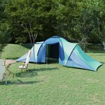 VIDAXL Tente de camping pour 6 personnes bleu et vert