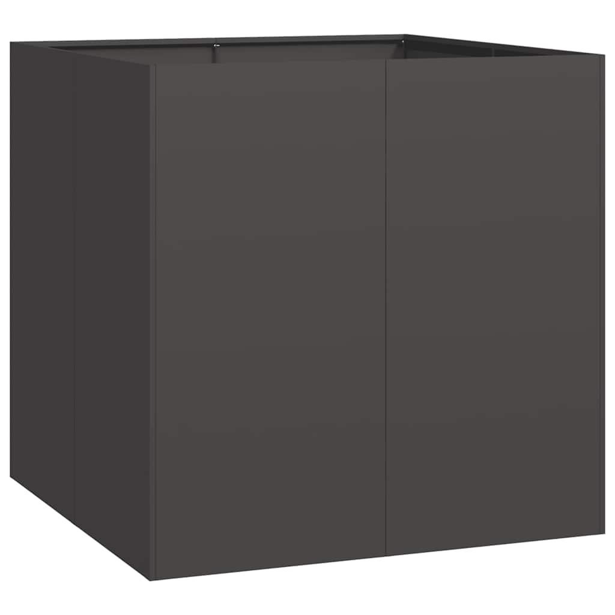 Voir la diapositive 2 : VIDAXL Jardiniere noir 80x80x80 cm acier